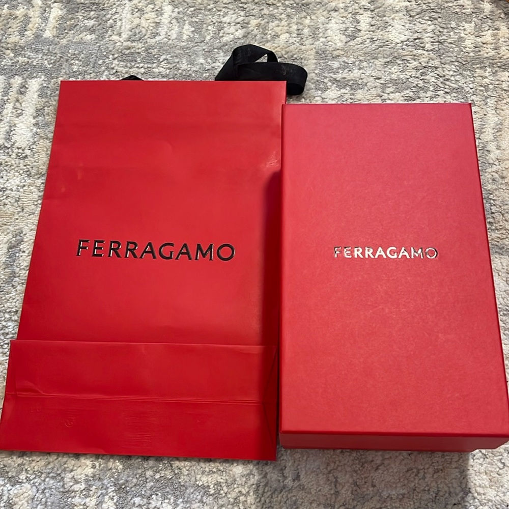 Ferragamo empty box w shopping bag